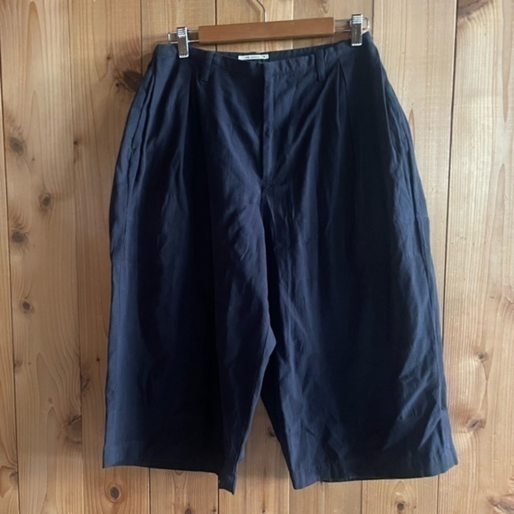 Mina Perhonen terra Cropped culotte pleated short Pant Check weave